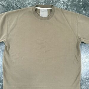 Amongst Others Designed in NYC Deep Shoulder Boxy‎ Fit Heavy Shirt Tan Large